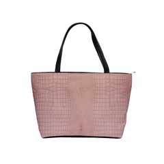 Pink Alligator Print Classic Shoulder Handbag by LoolyElzayat