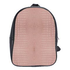 Pink Alligator Print School Bag (xl) by LoolyElzayat