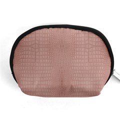 Pink Alligator Print Accessory Pouch (medium) by LoolyElzayat