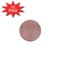 Pink Alligator Print 1  Mini Buttons (10 Pack)  by LoolyElzayat