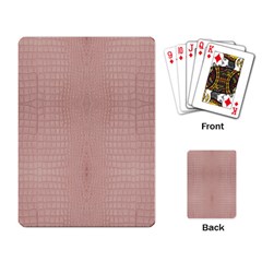 Pink Alligator Print Playing Cards Single Design (rectangle) by LoolyElzayat