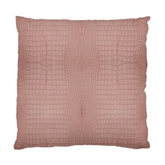 Pink Alligator Print Standard Cushion Case (two Sides) by LoolyElzayat