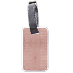 Pink Alligator Print Luggage Tag (one Side) by LoolyElzayat