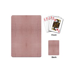 Pink Alligator Print Playing Cards Single Design (mini) by LoolyElzayat