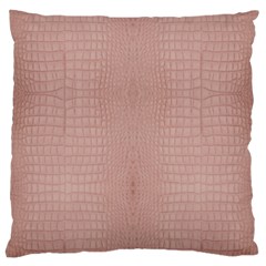 Pink Alligator Print Large Cushion Case (two Sides) by LoolyElzayat