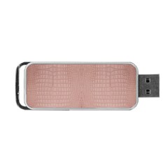 Pink Alligator Print Portable Usb Flash (one Side) by LoolyElzayat