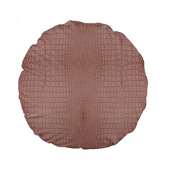 Pink Alligator Print Standard 15  Premium Round Cushions by LoolyElzayat