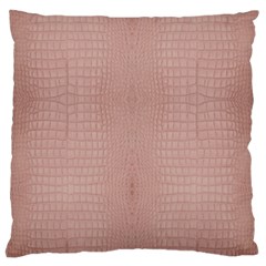 Pink Alligator Print Large Flano Cushion Case (two Sides) by LoolyElzayat