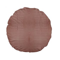 Pink Alligator Print Standard 15  Premium Flano Round Cushions by LoolyElzayat