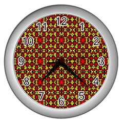 Rby-c-4-6 Wall Clock (silver) by ArtworkByPatrick