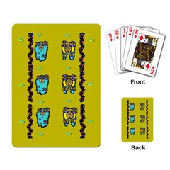 Peace People Hippie Friends And Free Living Fauna Playing Cards Single Design (rectangle) by pepitasart