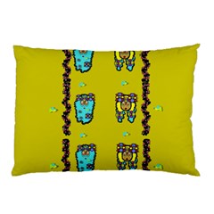 Peace People Hippie Friends And Free Living Fauna Pillow Case by pepitasart