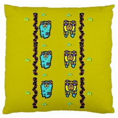 Peace People Hippie Friends And Free Living Fauna Standard Flano Cushion Case (two Sides) by pepitasart