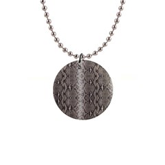 Python Snakeskin Print 1  Button Necklace by LoolyElzayat