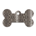 Python Snakeskin Print Dog Tag Bone (One Side) Front