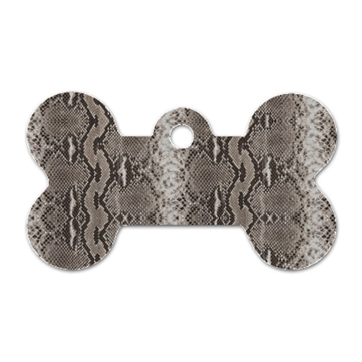 Python Snakeskin Print Dog Tag Bone (One Side)