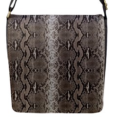 Python Snakeskin Print Flap Closure Messenger Bag (s) by LoolyElzayat