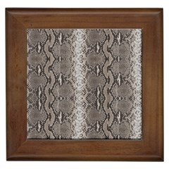 Python Snakeskin Print Framed Tile by LoolyElzayat