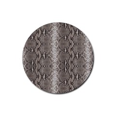 Python Snakeskin Print Rubber Round Coaster (4 Pack)  by LoolyElzayat