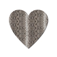 Python Snakeskin Print Heart Magnet by LoolyElzayat