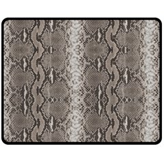 Python Snakeskin Print Double Sided Fleece Blanket (medium)  by LoolyElzayat