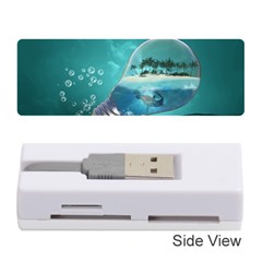 Awesome Light Bulb With Tropical Island Memory Card Reader (stick) by FantasyWorld7