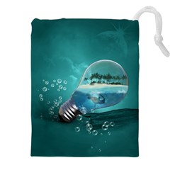 Awesome Light Bulb With Tropical Island Drawstring Pouch (4xl)