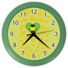 Home Of The Cartoon Bears Color Wall Clock