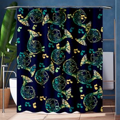 French Horn Shower Curtain 60  X 72  (medium)  by BubbSnugg