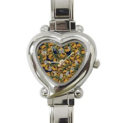 Daisy  Heart Italian Charm Watch by BubbSnugg