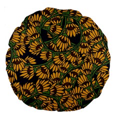 Daisy  Large 18  Premium Round Cushions by BubbSnugg