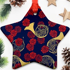 Roses French Horn  Ornament (star) by BubbSnugg