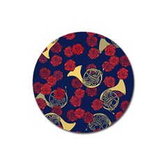 Roses French Horn  Magnet 3  (round) by BubbSnugg