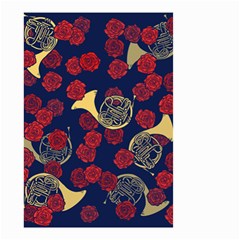 Roses French Horn  Small Garden Flag (two Sides) by BubbSnugg