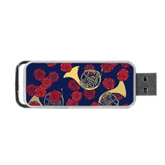 Roses French Horn  Portable Usb Flash (two Sides) by BubbSnugg