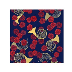 Roses French Horn  Small Satin Scarf (square) by BubbSnugg