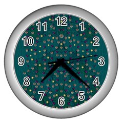 Reef Filled Of Love And Respect With  Fauna Ornate Wall Clock (silver) by pepitasart