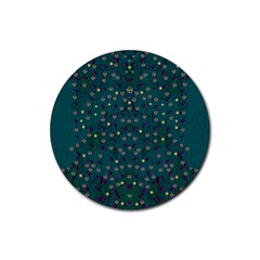 Reef Filled Of Love And Respect With  Fauna Ornate Rubber Coaster (round)  by pepitasart