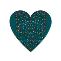 Reef Filled Of Love And Respect With  Fauna Ornate Heart Magnet by pepitasart