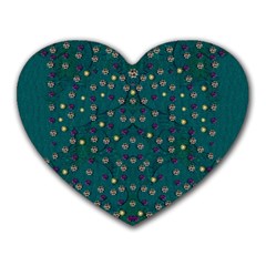 Reef Filled Of Love And Respect With  Fauna Ornate Heart Mousepads by pepitasart