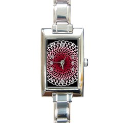 Gradient Spirograph Rectangle Italian Charm Watch by JayneandApollo