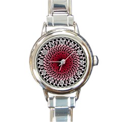 Gradient Spirograph Round Italian Charm Watch by JayneandApollo