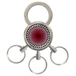 Gradient Spirograph 3-Ring Key Chain Front