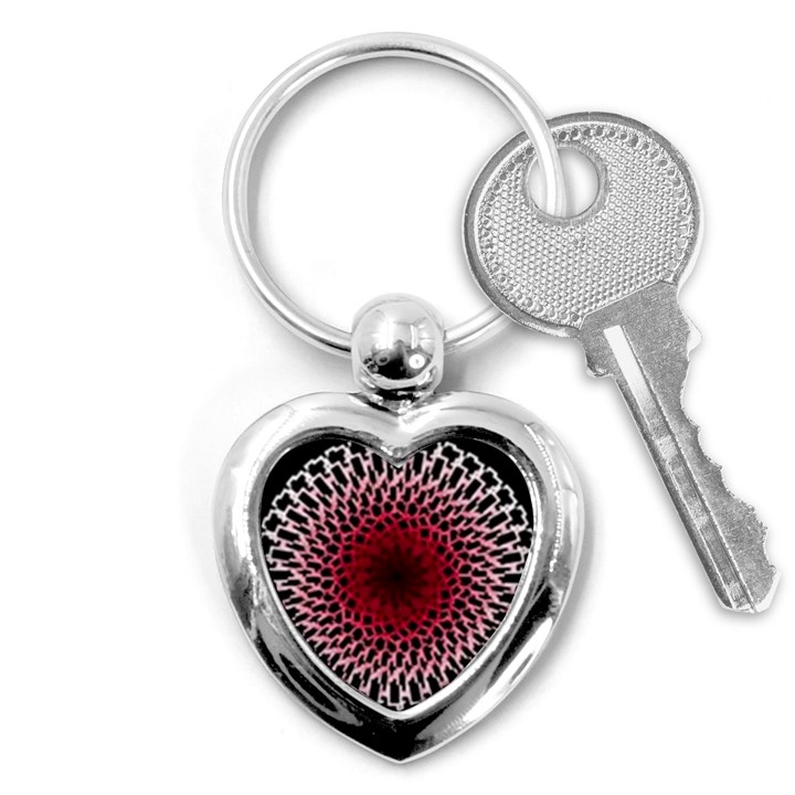 Gradient Spirograph Key Chain (Heart)