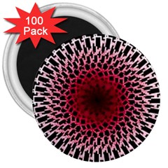 Gradient Spirograph 3  Magnets (100 Pack) by JayneandApollo