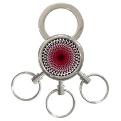 Gradient Spirograph 3-ring Key Chain by JayneandApollo