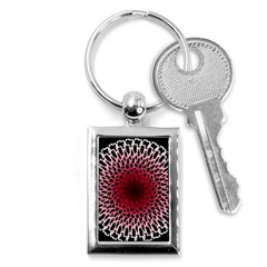 Gradient Spirograph Key Chain (rectangle) by JayneandApollo