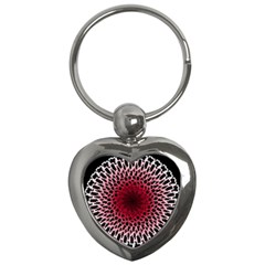 Gradient Spirograph Key Chain (heart) by JayneandApollo