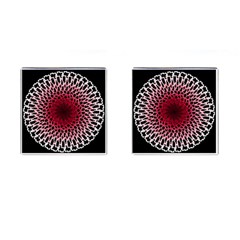 Gradient Spirograph Cufflinks (square) by JayneandApollo