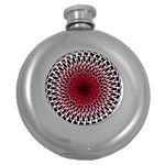 Gradient Spirograph Round Hip Flask (5 oz) Front